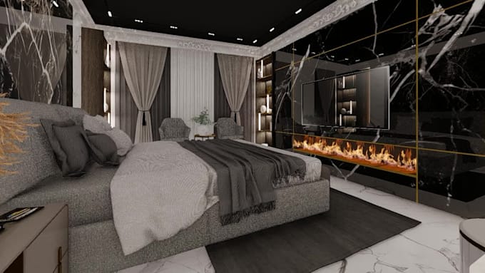 create modern bedroom interior design