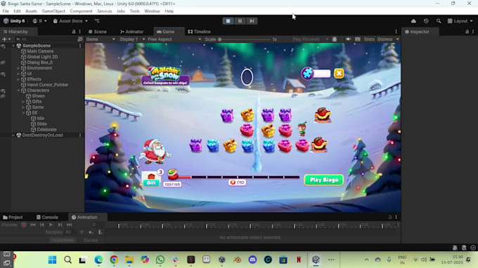 do unity 2d game setup animation asset import gameplay vfx