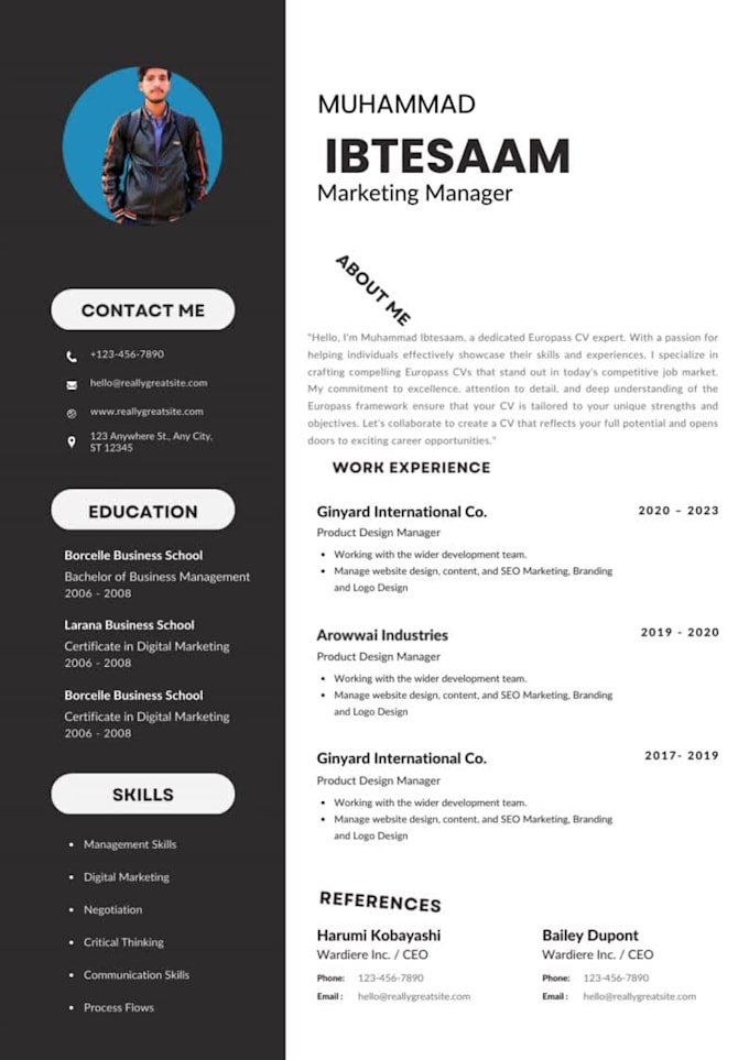 make europass resume CV