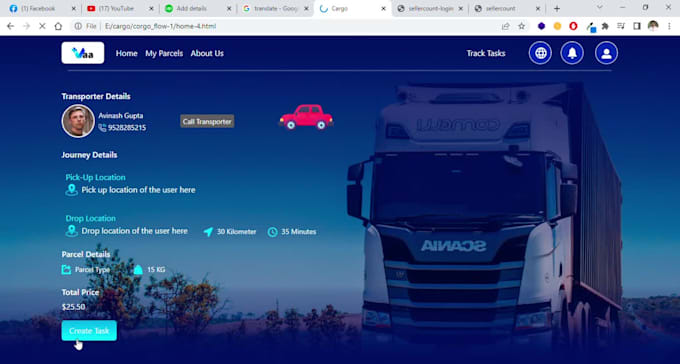 develop responsive front end website with bootstrap, tailwind css