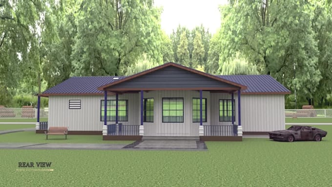do exterior 3d visualization and rendering