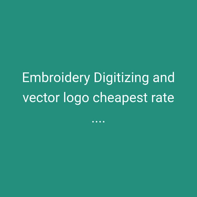 do embroidery digitizing simple logo within 10 min