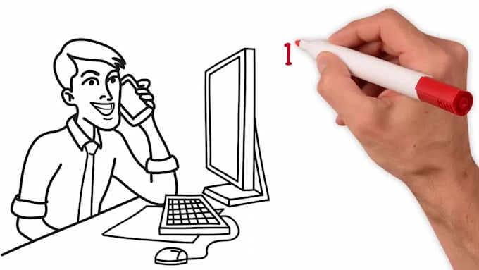 create WHITEBOARD doodle animation