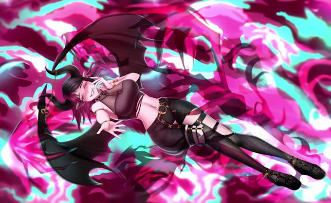 make loop animation for your anime character and background with live2d animate