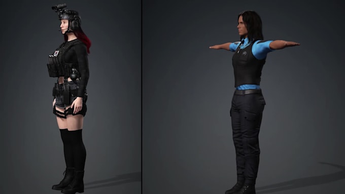 do awesome 3d character modeling and rigging