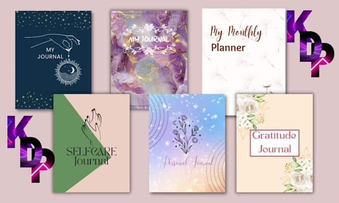 Design digital printable planner, journals, hyperlink planners 