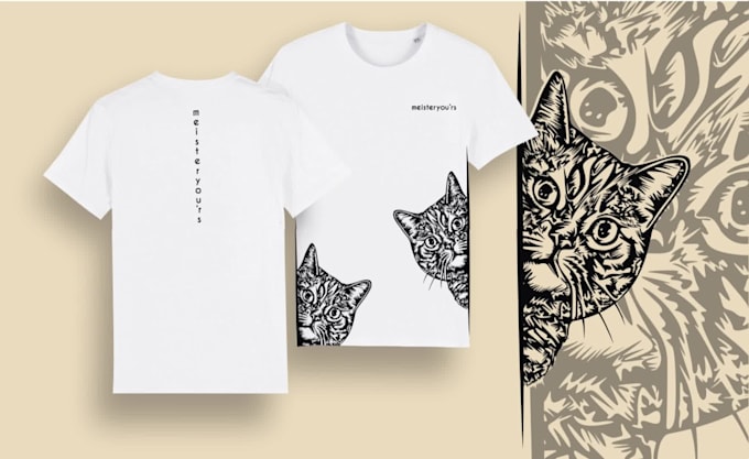make an icon tshirt design with line art