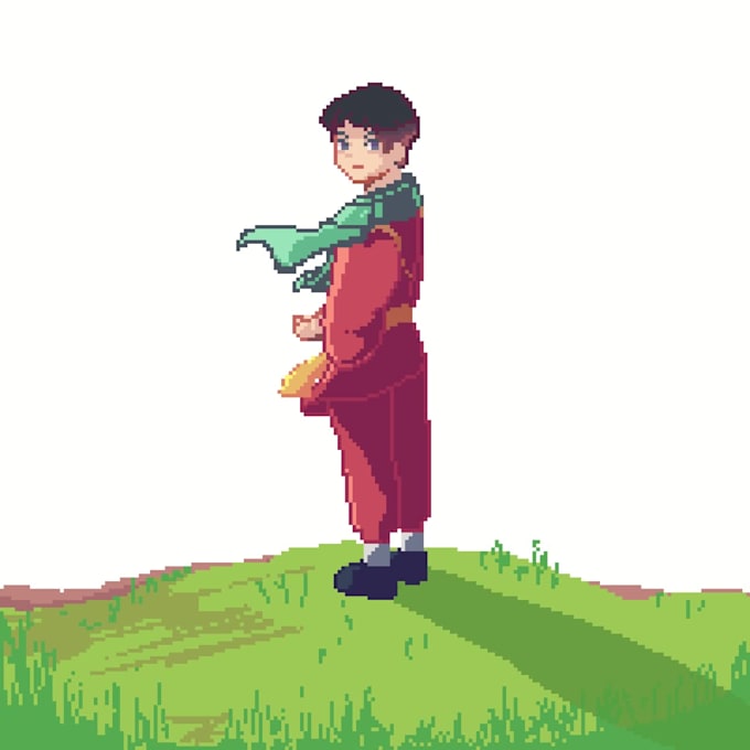 draw pixel anime illustration for you