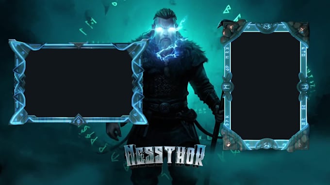 design twitch overlay and logo for streaming