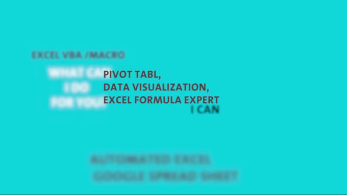 be your vba and macro, excel automation expert