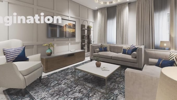 design super realistic 3d visuals for interior, bed, living, dinning