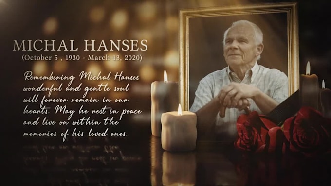 make funeral biography video in full hd in 24 hours