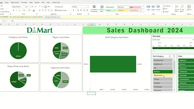 clean, format, merge, split excel data and interactive dashboards
