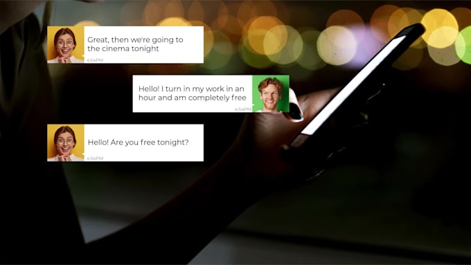 create realistic animated chat or social media conversation videos