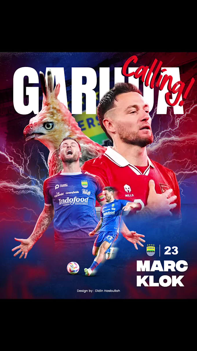 create creative football poster for you