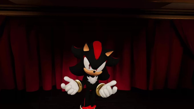 create a shadow the hedgehog 3d animation