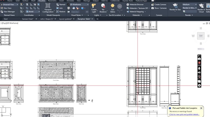 draw accurate 2d furniture drawings for carpentry and production