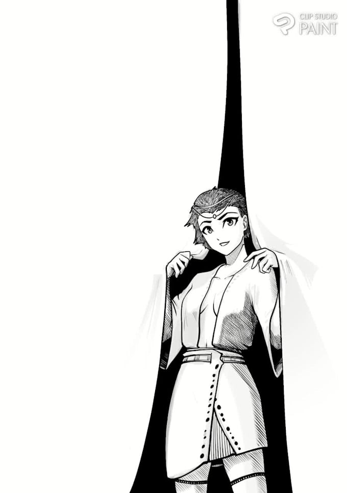 Draw black and white characters in manga style by Eruthoth | Fiverr