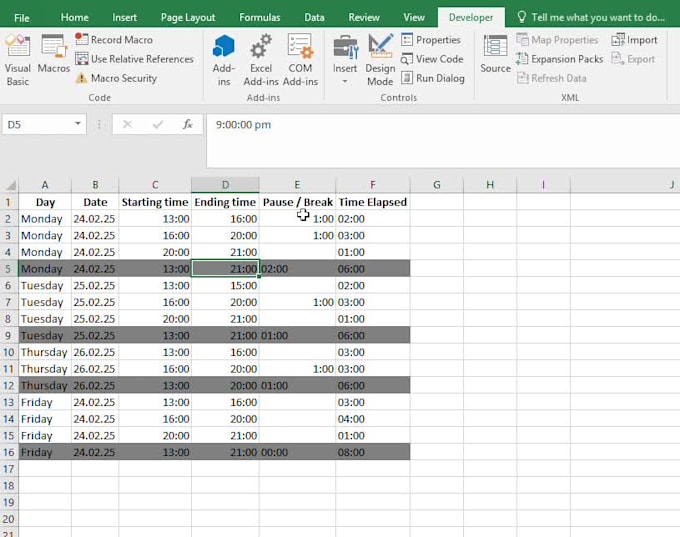 create excel marco and custom function