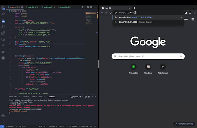 Create a web app using python flask by Silveriomirao | Fiverr