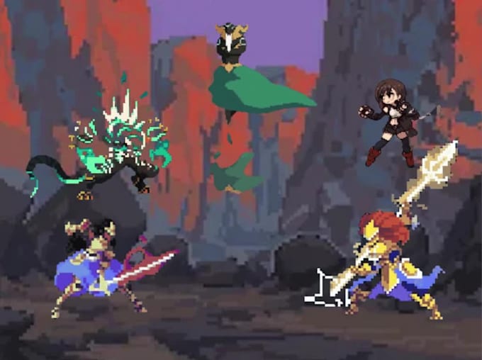 Do pixel art animation pixel art character sprite sheet animation 2d ...