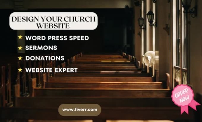I will create a professional church and nonprofit website