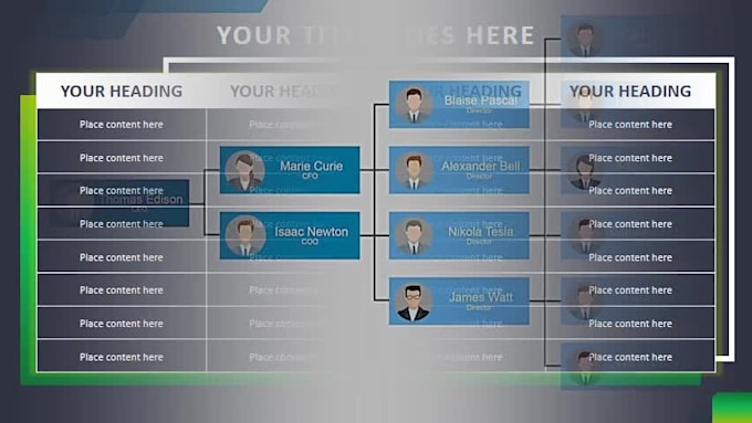 design amazing organized charts and process diagram
