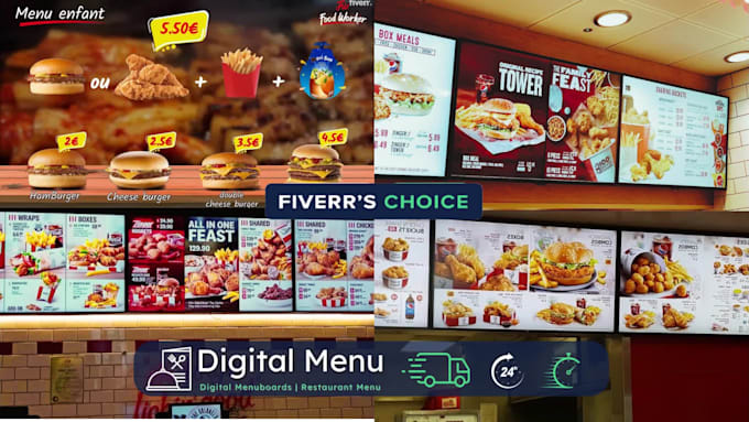 design a stunning static digital menu for your TV