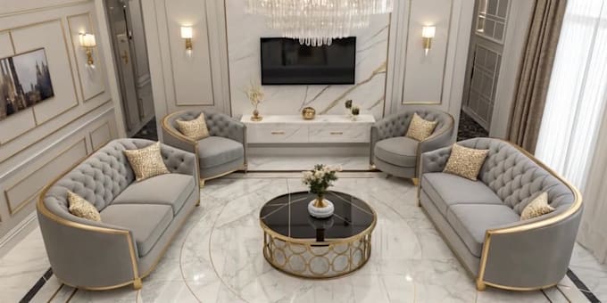create and design interior visualization