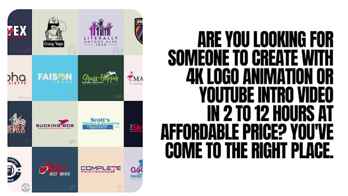 create unique youtube podcast intro video logo animation