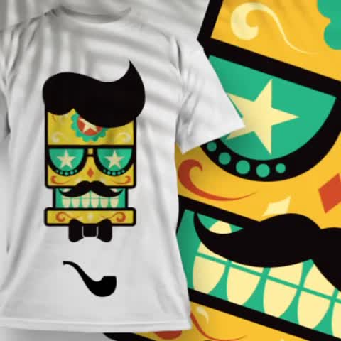 create custom illustrated t shirt design for you