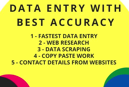 do automated web scraping, data collection, excel entry 24h delivery
