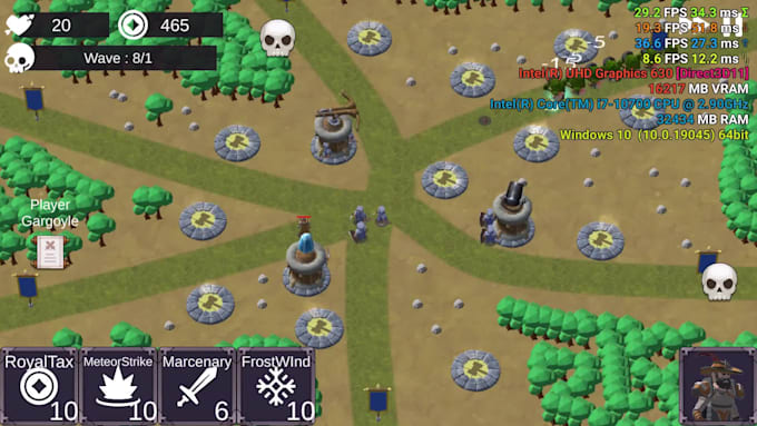 develop tower defense or rts games in unity