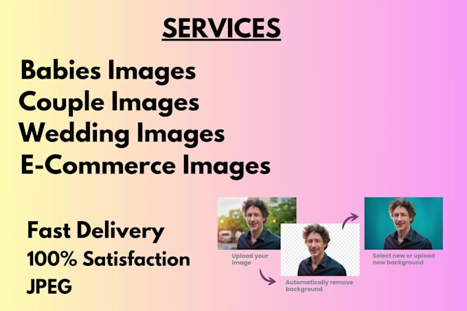 do professional background removal and change color