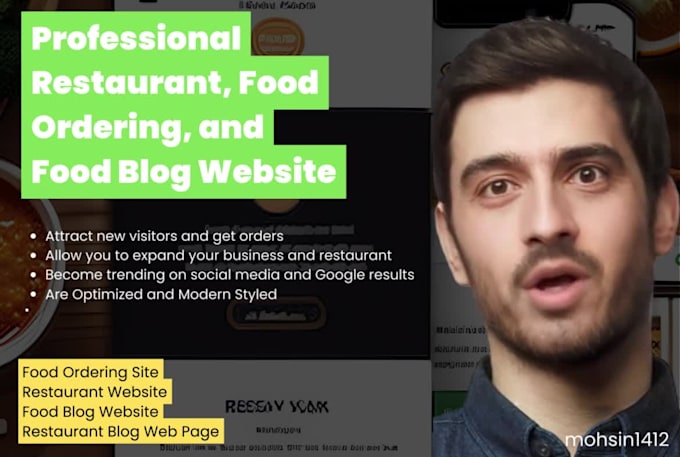 design and develop restaurant, food ordering, and food blog wordpress website