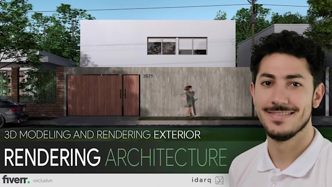 3d modeling and rendering for exterior or interior and smaller scale facades