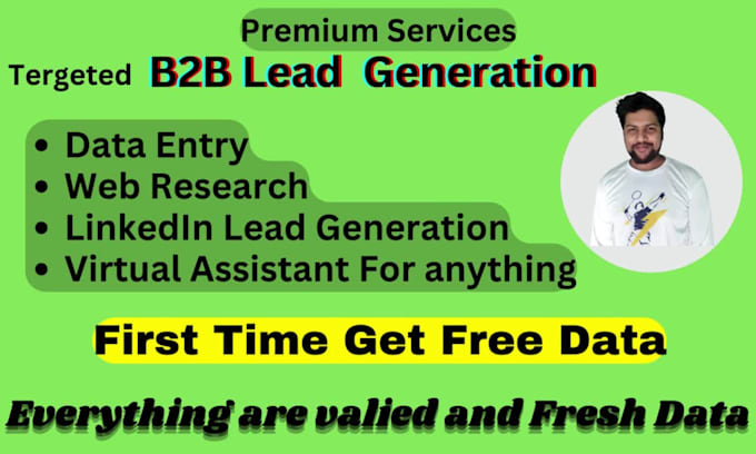 do b2b lead generation, copy paste, and VA for data entry