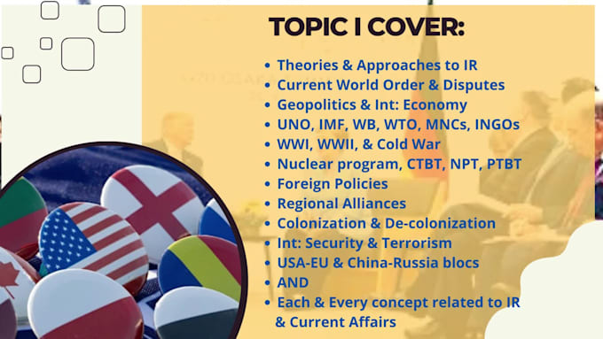 write on international relations and current affairs