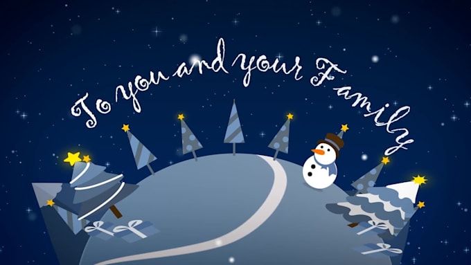 create magical christmas animation video