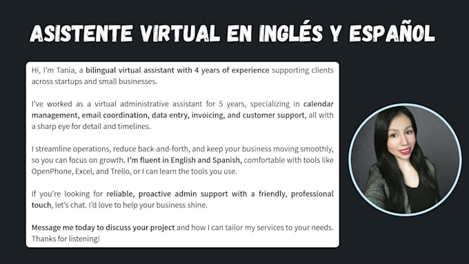asistente virtual, data entry, tareas administrativas y más