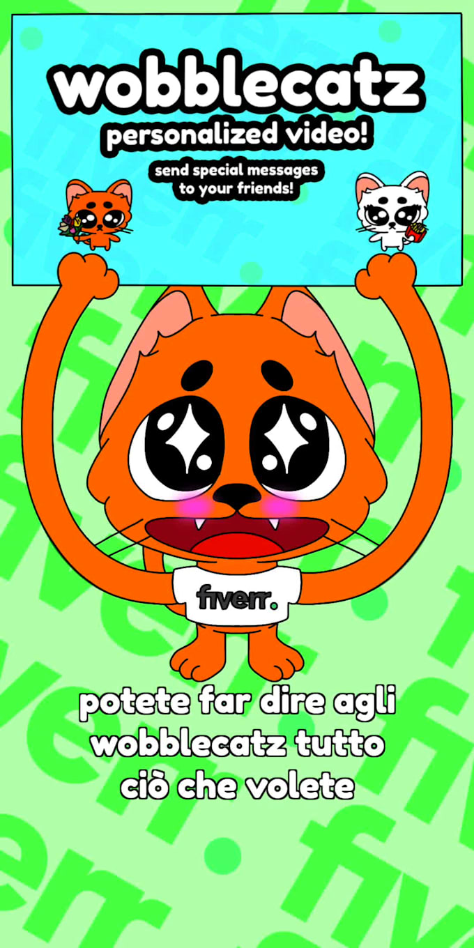 animate and draw a wobblecatz talking for you