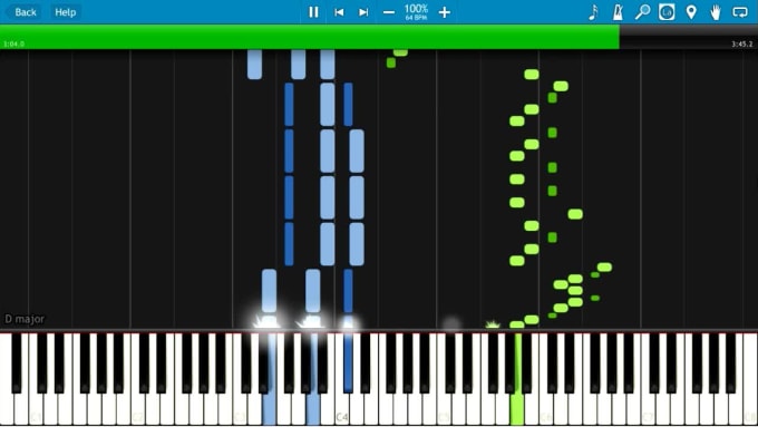 Hire a freelancer to make piano midi sheet tutorial for any song