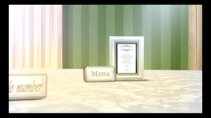 create table number or menu design for wedding