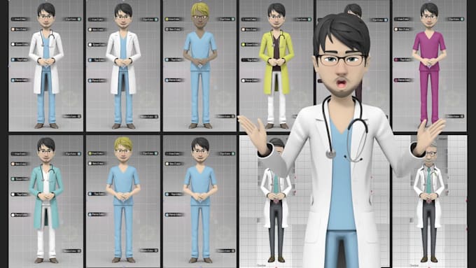 create 3d character medical spokesperson medical presenter video