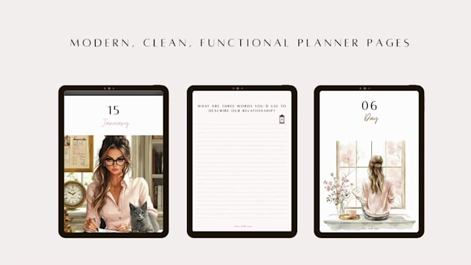 create digital planners, journals, and templates for etsy or goodnotes