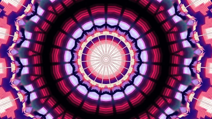create a professional kaleidoscopic mandala multiverses video creation