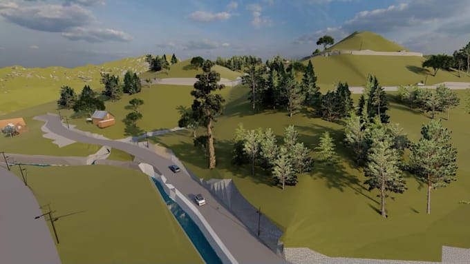 design a road and lot subdivision