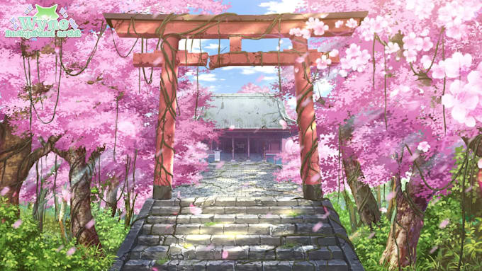 draw animated background for vtuber, streamer, twitch