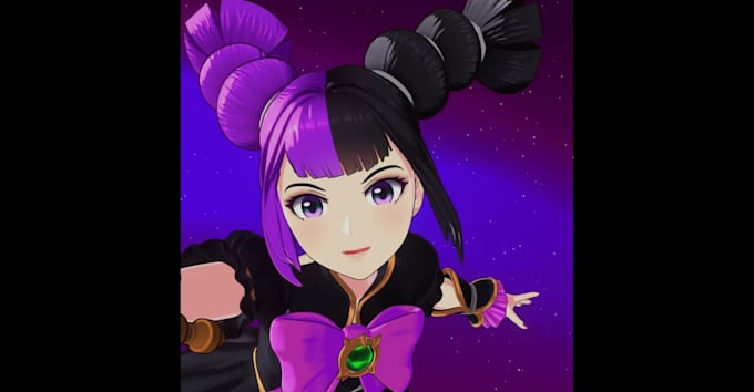 model 3d anime character in blender