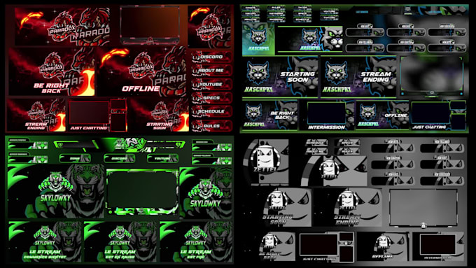 create a professional twitch overlay stream package